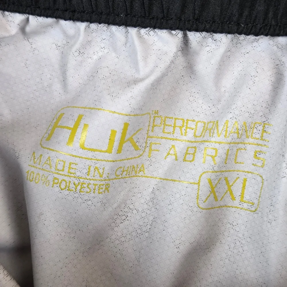 Huk Performance Fishing Rain Pants Mens XXL Black Water Resistant Zippered Leg